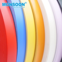 Bande de chant PVC autocollante, imperméable et écologique, couleur unie, largeur personnalisable, protection des bords de meubles pour cuisine