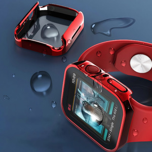 Funda Protectora Completa Antiarañazos de PC Rígido con Electrochapado para IWatch <span class=keywords><strong>40mm</strong></span>/44mm/41mm/45mm con Protector de Pantalla de Vidrio Templado - Product Image 4