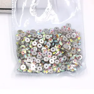 4mm Crystal Loch Rose Mittel loch Glas Nähen Sie auf Strass für Kleidungs stück Dekoration