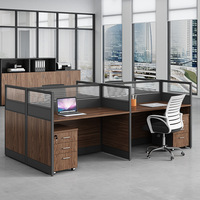 Ensemble de table et de chaises de bureau modulaires, mobilier de bureau commercial moderne, poste de travail avec cloison pour le personnel, design convertible