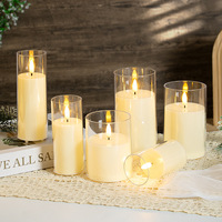 Lumière de bougie acrylique menée rechargeable par USB de scintillement sans flamme électrique de faux événement de mariage