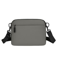 Tas Selempang Pria Kasual Warna Solid Bahan Nylon Anti Air dengan Ritsleting dan Tali Pengikat yang Dapat Disesuaikan