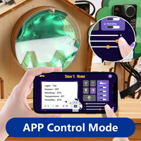 Proyecto escolar ESP32 IOT Kit Pantalla LCD Explorador de programación de casa de madera DIY STEM Smart Home Starter Kit para Arduino