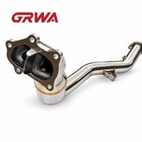 Collecteur d'échappement GRWA Performance pour Subaru Impreza WRX STI 2007-2012 SS201 en acier inoxydable poli miroir