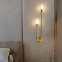 Applique murale LED dorée Décoration intérieure moderne Vanité Longue bande Applique murale Cuisine nordique Couloir Chambre Salon Applique murale