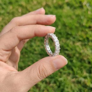 Anillo de Plata de Ley 925 con Diamante Cultivado en Laboratorio para Mujer, Elegante Joyería Fina para Aniversario de Bodas, Promesa, Momento Especial - Product Image 3