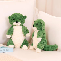 Jouet loutre verte en peluche en gros Animal en peluche mignon en peluche pour enfants Décoration de la maison Cadeau de fête Poupée loutre en peluche