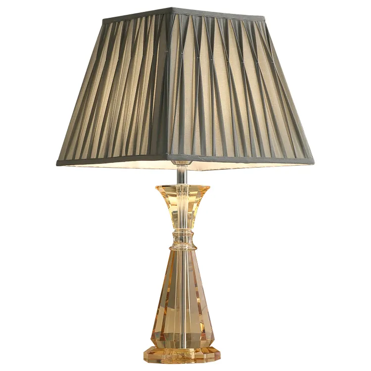 Lüks endüstriyel renkli kare mermer taş taban masa yatak odası için lamba