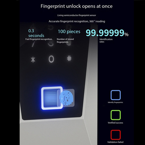 Boîte de rangement intelligente pour clés, portable, numérique, murale, avec déverrouillage par carte, connexion Wifi, étanche, avec lecteur d'empreintes digitales - Product Image 3