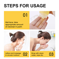 Mousse nettoyante pour le visage personnalisée avec contrôle de l'huile pour tous les types de peau, gel nettoyant blanchissant au curcuma et éclaircissant