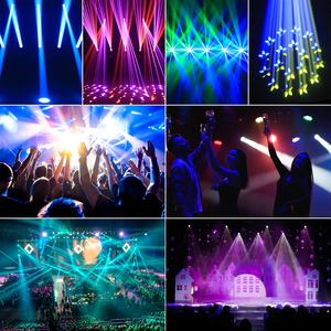 UKING <span class=keywords><strong>LED</strong></span> 200W 빔 무빙 라이트 레인보우 효과 18프리즘 디스코 DJ 무대 나이트클럽 조명 장비 DMX 무빙 헤드 라이트 - Product Image 6