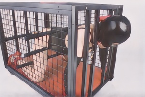 Stock BDSM castigo extremo Prop vinculante restricciones Metal castidad bloqueo encarcelamiento sexo esclavo Gallo jaula castidad jaula juguete sexual - Product Image 5