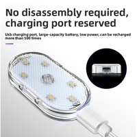 Lampe tactile pour voiture avec éclairage d'ambiance, lumière LED USB adaptable, matériau ABS, installation magnétique/velcro et adhésive