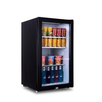 Mini-réfrigérateur portable 110L avec bar à glace et congélateur, panneau revêtu PCM, première classe d'efficacité énergétique, avec serrure, certifié CE