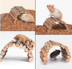 Jouet en bois pour animaux de compagnie pour perroquet Hamster Totoro écureuil miel Posset tapis roulants pour utilisation ludique des petits animaux - Product Image 4