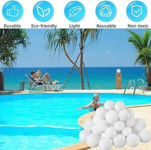 Balle filtrante 50 mm blanche en polyester 100 % fibre de polyéthylène pour <span class=keywords><strong>pompe</strong></span> de filtration de <span class=keywords><strong>piscine</strong></span> à sable – Vente chaude en Chine - Product Image 2