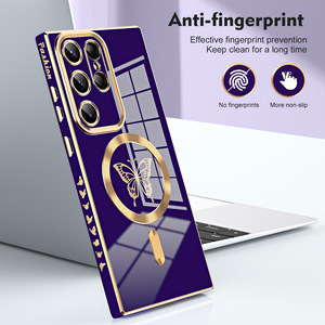 Accesorios de lujo para teléfono móvil, <span class=keywords><strong>funda</strong></span> trasera magnética, Fundas para Samsung Galaxy S24 S23 Plus S22 <span class=keywords><strong>S21</strong></span> <span class=keywords><strong>Ultra</strong></span>, <span class=keywords><strong>funda</strong></span> para teléfono - Product Image 2