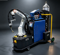 Robot de soudage collaboratif à 6 axes avec chariot mobile, système de robot de soudage MIG portable pour atelier, soudage sur site