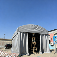 Tente Rétractable Industrielle pour Entrepôt, Garage Extérieur, Exposition, avec Structure en Acier, Imperméable, Ignifuge et Résistante au Vent