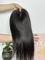 Topper de Cabello Humano con Base de Seda para Piel Rubia, Cierre de Cabello Humano de Color Natural, Pieza de Cabello Invisible Ultra Realista, Venta al por Mayor