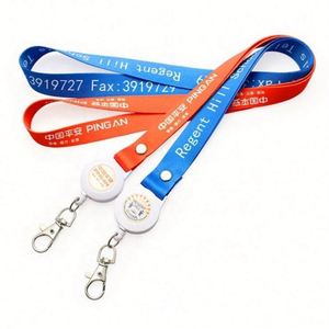 Hot Sale High Quality Sublimation & Silk Screen Printed Washable Polyester Lanyard <b>Keychain</b> with Logo <b>Custom</b> - Product Image 2