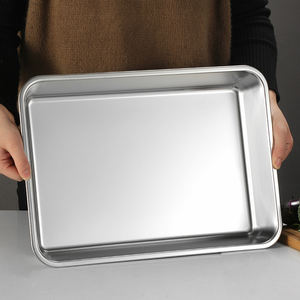 Plateau de cuisson en acier inoxydable 304 de qualité alimentaire, plateau de cuisson profond pour Restaurant, plateaux de service pour Restaurant d'hôtel - Product Image 3