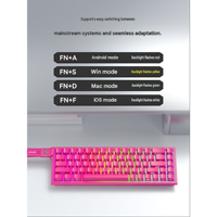 Clavier de jeu mécanique sans fil AOC GK68 Pro, 68 touches, rétroéclairage RVB, tri-mode, multi-touches, support ergonomique pour ordinateur de bureau