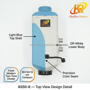 Calentador de Aire Diésel OkyRie AS50-6 de 5KW y 17000BTU con Intercambiador de Calor de Aluminio, Calentamiento Rápido para Autocaravanas - Product Image 4