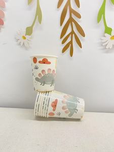 Assiettes en papier jetables DAMAI sur le thème des animaux, assiettes en papier à bords ondulés sur le thème des dinosaures - Product Image 4