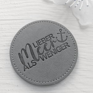 แผ่นรองแก้วหนังคุณภาพสูงแบบกำหนดเอง แผ่นรองแก้วหนัง PU ทรงกลม กันน้ำ แผ่นรองแก้วกาแฟ ทำความสะอาดง่าย - Product Image 6