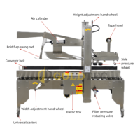 Machine à plier les rabats de cartons entièrement automatique Goldtec, machine à sceller les boîtes en carton, machine à sceller les cartons en acier inoxydable