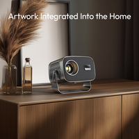 Projecteur intelligent Android 11 BYINTEK A12, mise au point automatique TOF, résolution native 720P, 4K, 180° °   Mini projecteur de cinéma maison portable WiFi avec support rotatif