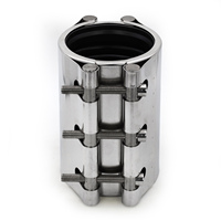 Colliers de réparation de tuyaux en acier inoxydable SS304/316L à double clip latéral, soudés bout à bout, résistants à la corrosion |   Tuyau haute pression