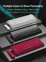 Kit de clavier mécanique RGB 68 touches, BT 2.4G sans fil, triple mode, gravure latérale, clavier mécanique de jeu éclairé PBT