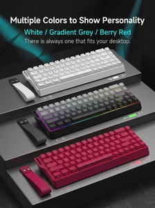 Kit de clavier mécanique <span class=keywords><strong>RGB</strong></span> 68 touches, BT 2.4G sans fil, triple mode, gravure latérale, clavier mécanique de jeu éclairé PBT - Product Image 4