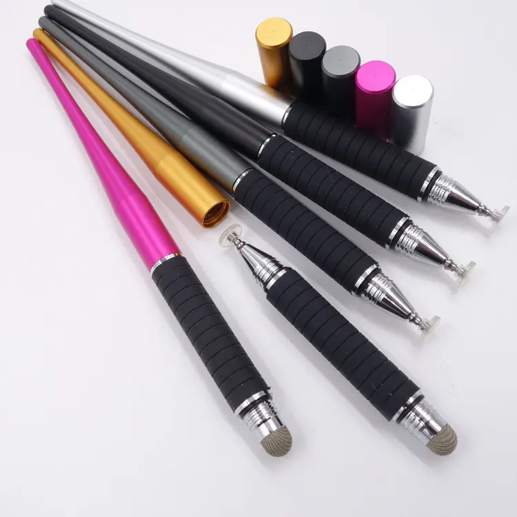 2 in 1 Personalized Soft Touch Pen for Tablets Phone PC Superfine tip Capacitive Disc Stylus Pen with stylus