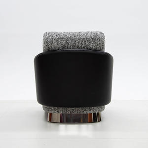 Modern Italian Furniture Single Sofa <b>Chair</b> Fabric Leather Art Stainless Steel Metal Feet Convertible Light Luxury Leisure <b>Chair</b> - Product Image 5