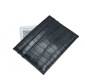 Tarjetero en relieve de cocodrilo pequeño de cuero PU personalizado, <span class=keywords><strong>Mini</strong></span> cartera portátil para tarjeta de crédito para mujer, monedero para <span class=keywords><strong>hombre</strong></span> y mujer - Product Image 6