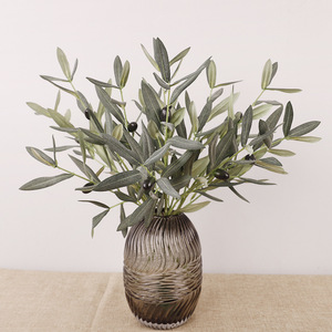 Branches d'olivier artificielles avec fruits, 30cm-100cm, en plastique et tissu, pour décoration intérieure, matériaux pour arrangements floraux - Product Image 1