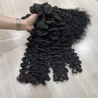 Lots de Cheveux Humains Vierges à Cuticules Intactes, Couleur Naturelle, Grade 15A, Bouclés à l'Eau, Double Tirage, Cheveux Humains Vietnamiens