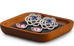 Plateau de service de luxe personnalisé pour cosmétiques, en cuir PU vintage, pour le bureau, très vendu - Product Image 5