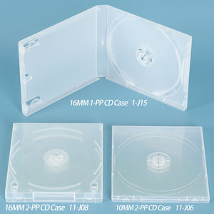 SUNSHING-Caja <span class=keywords><strong>de</strong></span> almacenamiento <span class=keywords><strong>de</strong></span> polipropileno para CD/DVD, soporte multidisco <span class=keywords><strong>de</strong></span> polietileno PP transparente, con cubierta <span class=keywords><strong>de</strong></span> plástico - Product Image 3