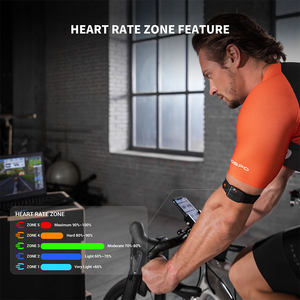 Monitor de Ritmo Cardíaco de Brazo HW9, Zonas de Frecuencia Cardíaca, Calorías, Resistente al Agua IP67, BLE 5.0 ANT+, 35 Horas de Duración de Batería para Wahoo/Ciclismo - Product Image 6