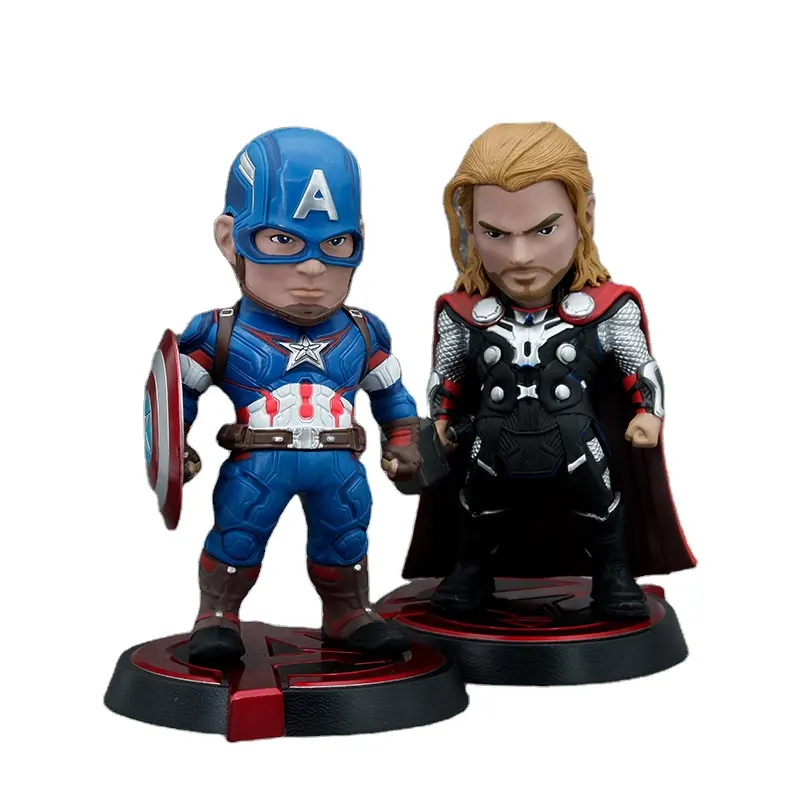 Captains americas action figures plastic super hero thor action figure cake topper toy