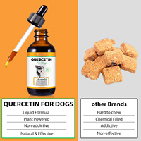 Oimmal Natural Allergy Relief Supplement Quercétine Gouttes Liquides Avec Vitamine C Pour Chiens Immunité Santé Soutien Santé Cellulaire