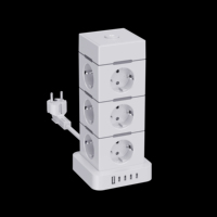 Nouvelle multiprise coréenne/allemande CE KC à 12 prises avec USB-A et 4 USB-C PD25W