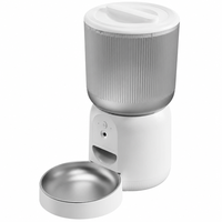 Distributeur automatique de nourriture pour animaux de compagnie avec caméra 480P, 3,7 L, contrôle par application, enregistrement vocal de 10 secondes, interphone vocal, alimentation programmée, distributeur de nourriture pour chats et chiens
