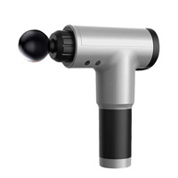 Pistola de Masaje Eléctrica, 4 Cabezales de Masaje, 6 Niveles de Ajuste, Relajación Muscular, Vibración, Equipo de Fitness, Larga Duración