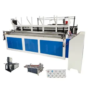 Máquina de corte e rebobinamento de papel higiênico totalmente automática, máquinas para fabricação de papel higiênico