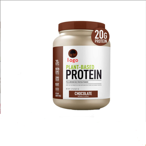 Proteína Vegetal en Polvo al por Mayor, Proteína de Arroz Integral Orgánica Cruda Vegana, Sabor Chocolate y Vainilla - Product Image 1